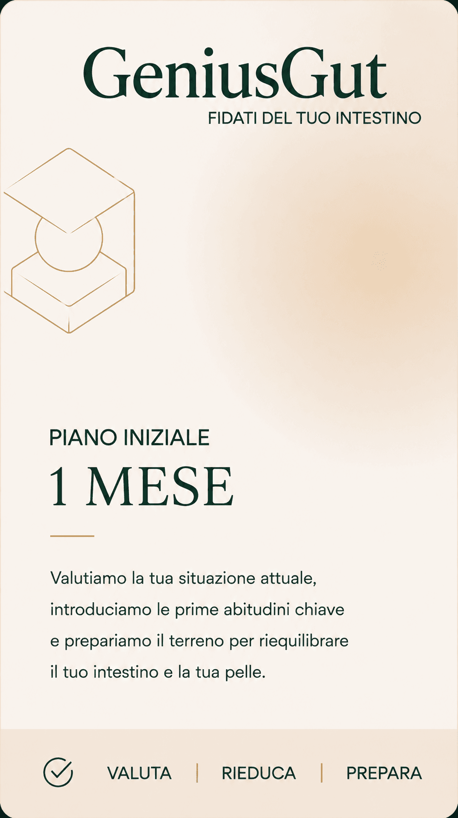 Un punto di partenza calmo e strutturato che riflette il percorso Piano Iniziale
